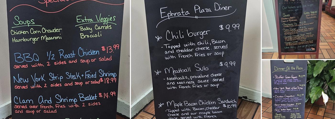 Ephrata Plaza Diner Menu