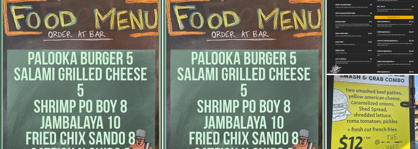 The Shed Kitchen Menu