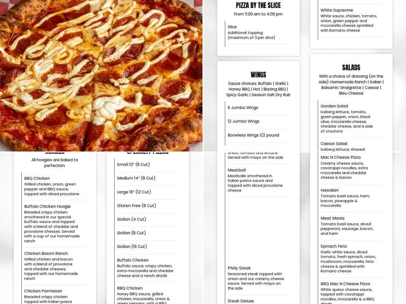 Pizza iQ Menu