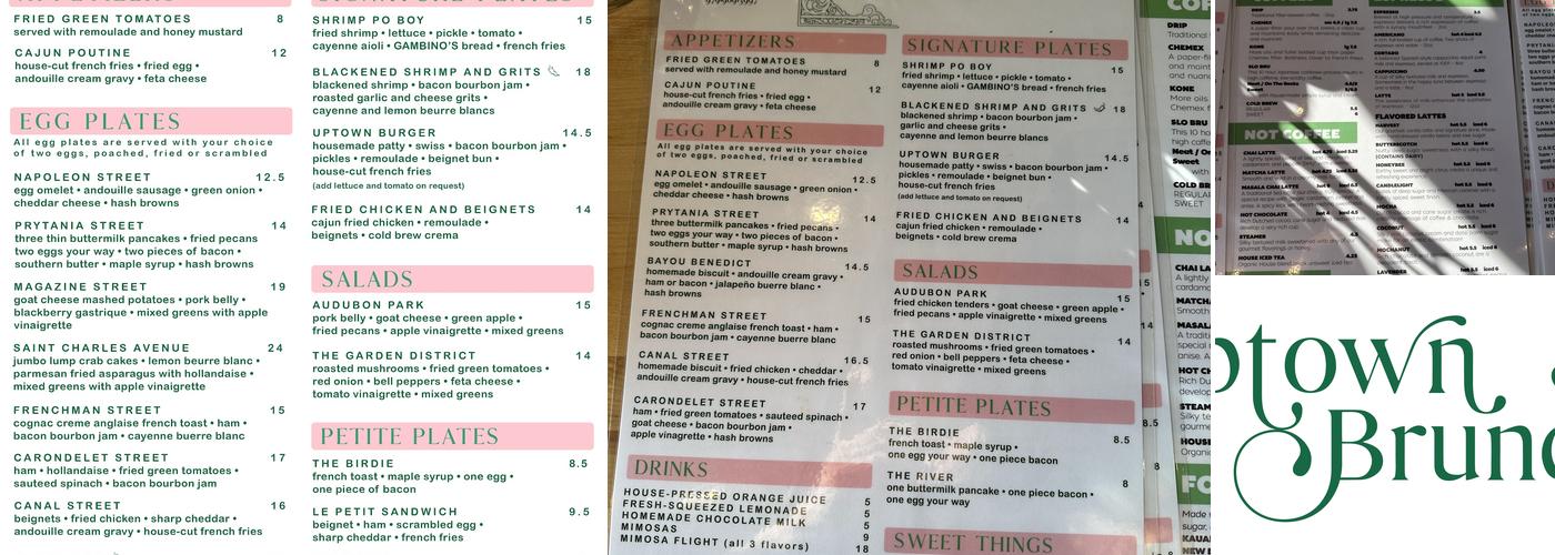 Uptown Brunch - Caprock Menu