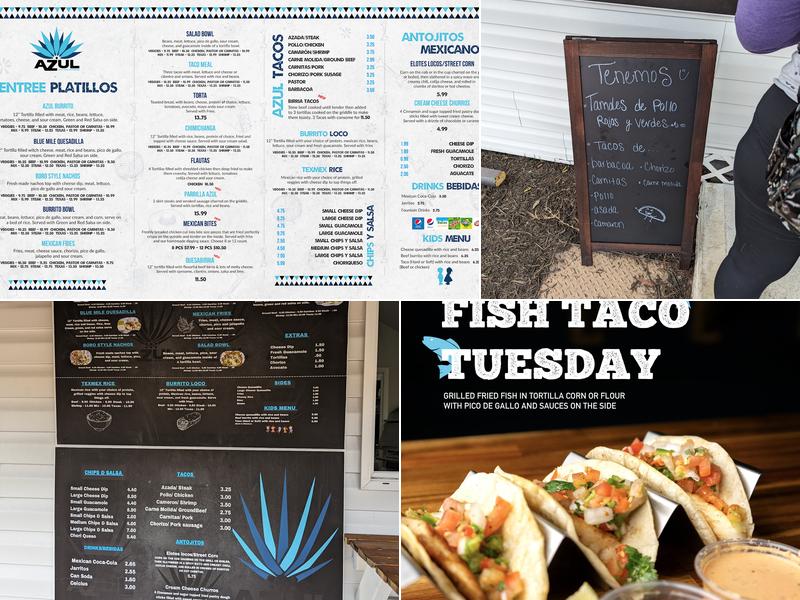 Azul Tex-Mex Express Menu