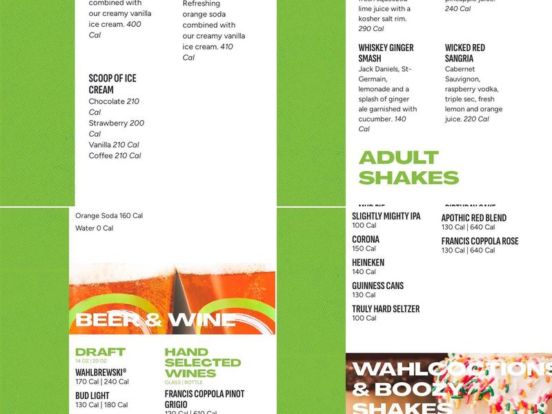 Wahlburgers @ Hy-Vee Menu