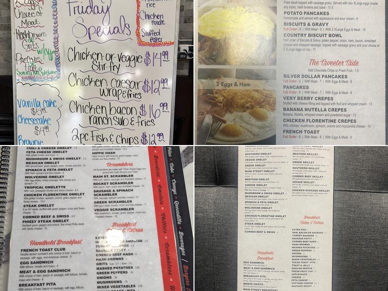 Main Street Grill Menu