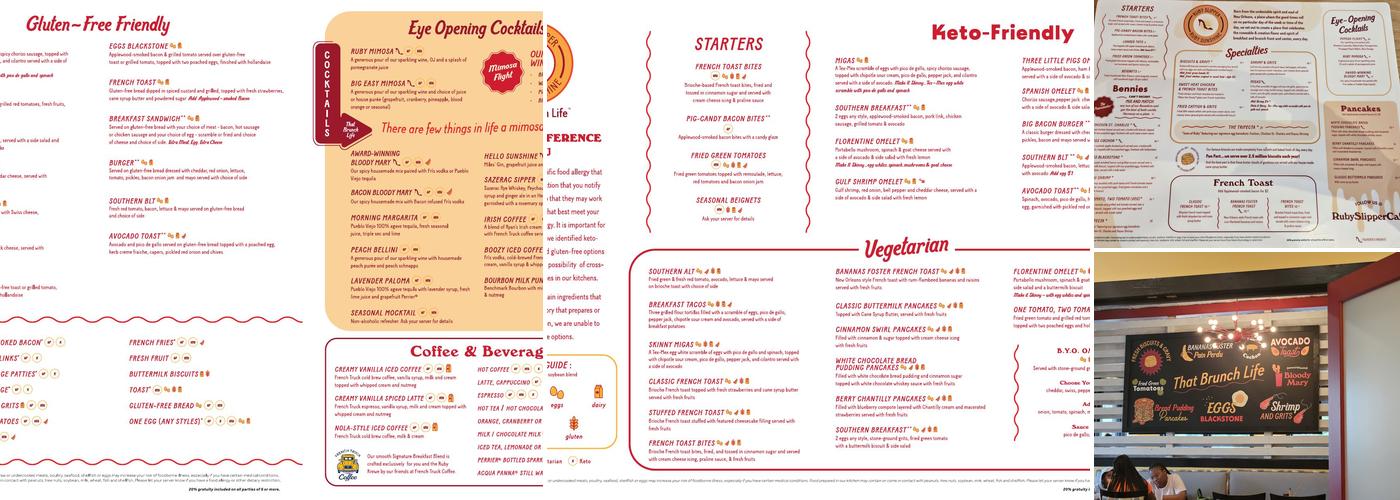 Ruby Sunshine Menu