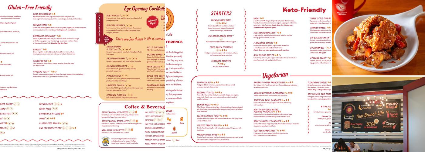 Ruby Sunshine Menu