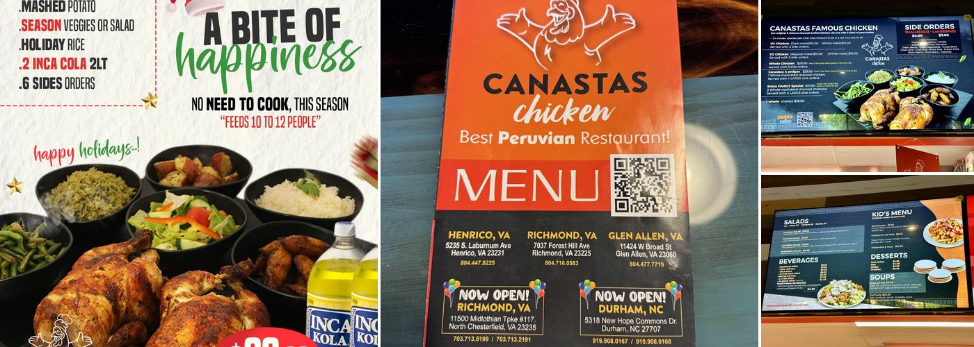 Canastas Chicken Menu