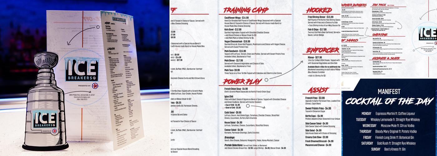 Icebreakers Bar & Grill Menu