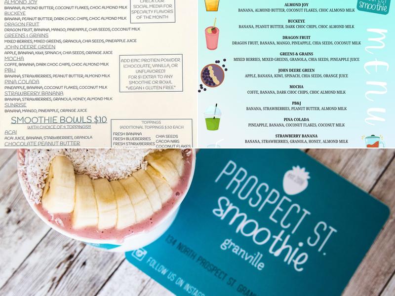 Prospect Smoothie Menu