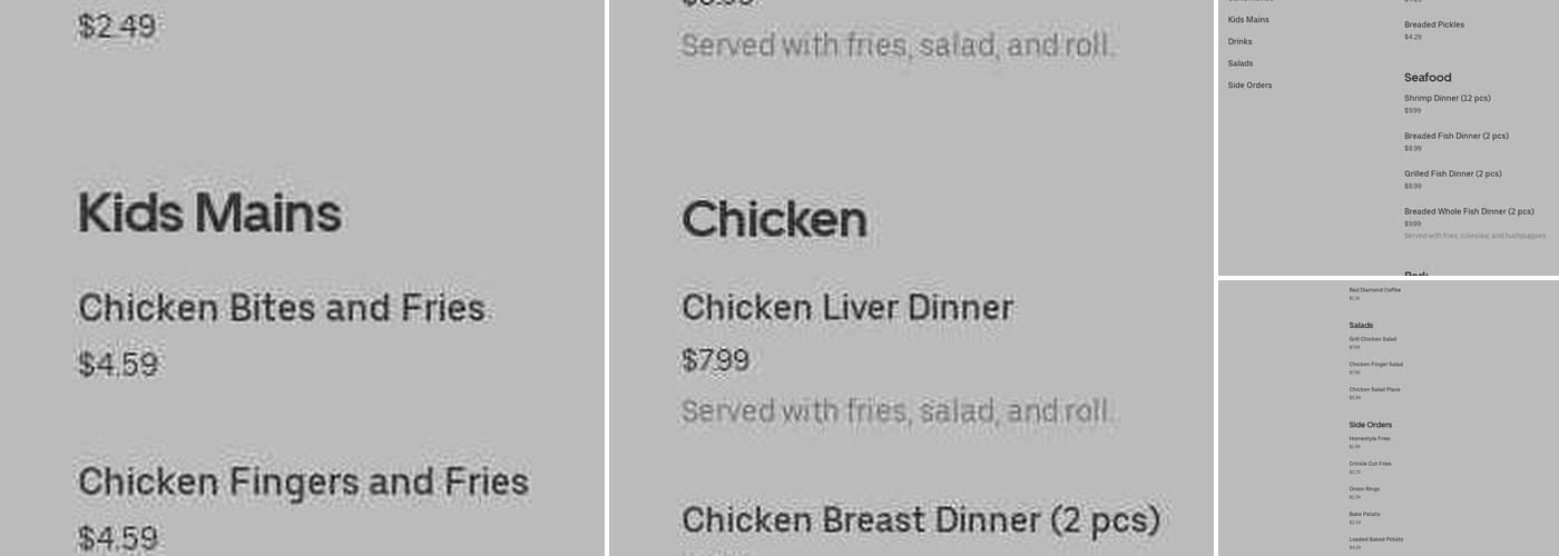 Hickory Pit B.B.Q. Menu