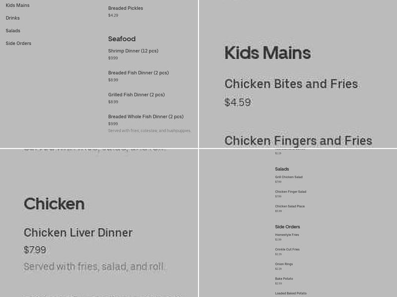 Hickory Pit B.B.Q. Menu