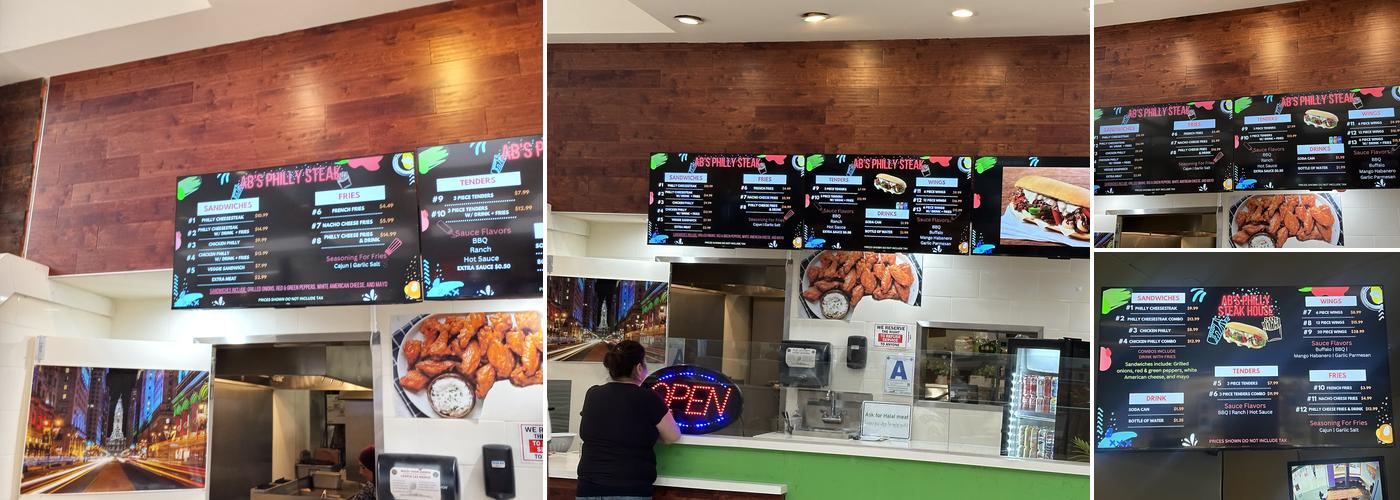 AB’s Philly Steak Menu