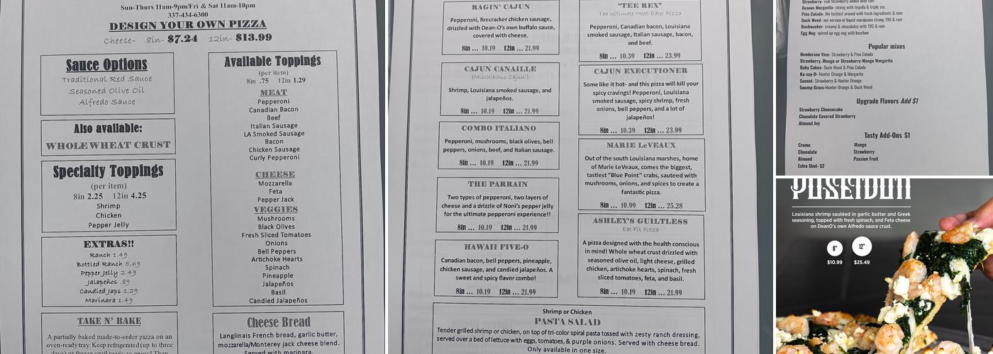 DeanO's Henderson Menu