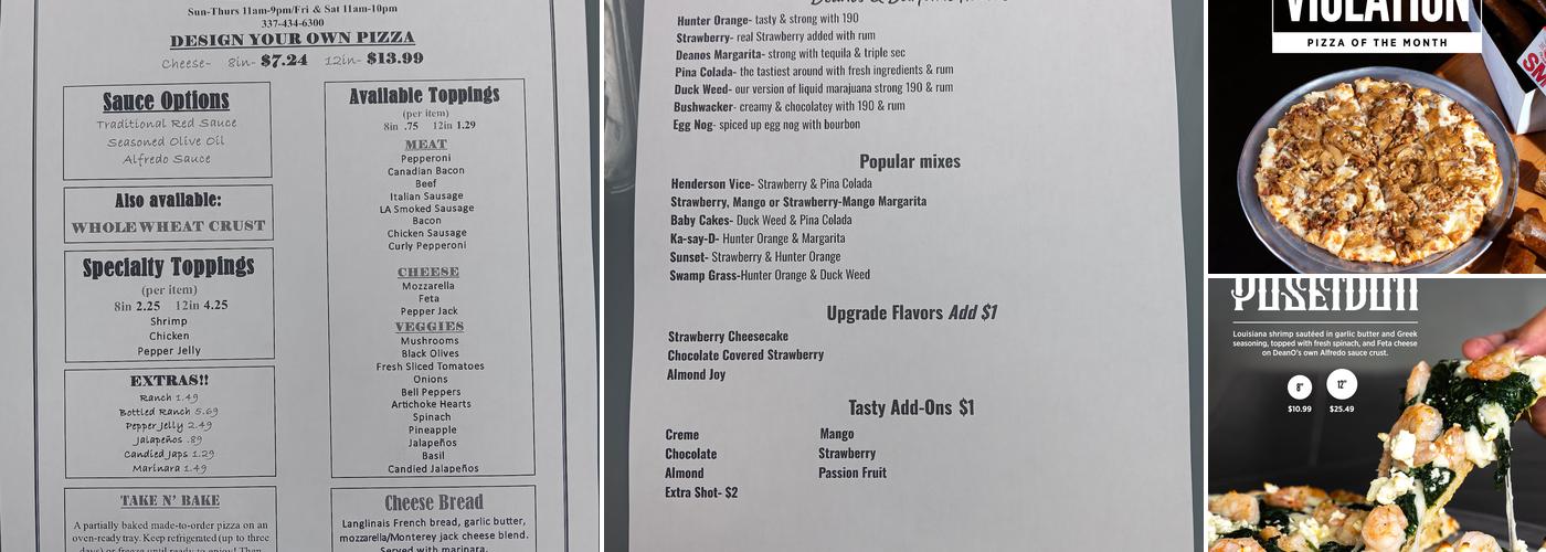 DeanO's Henderson Menu