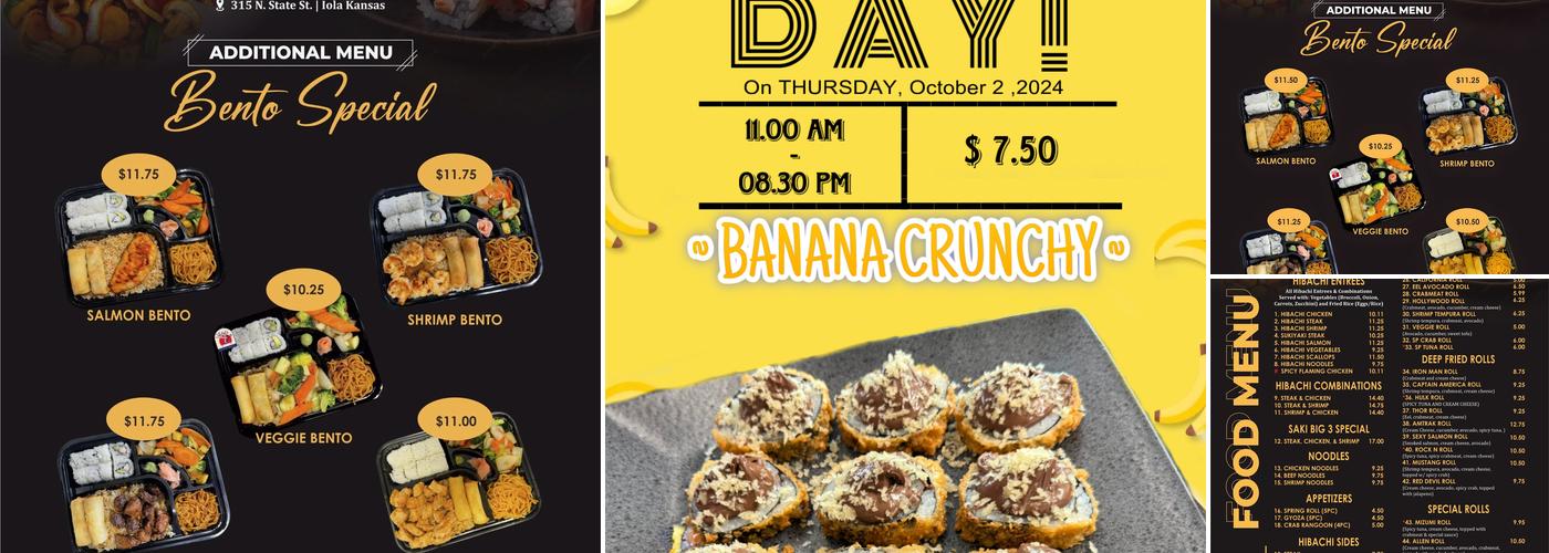 Saki Sushi & Hibachi Menu