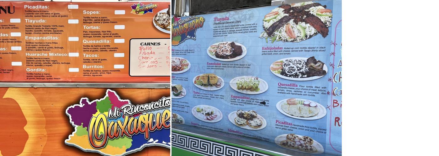 Mi rinconcito Oaxaqueño Menu