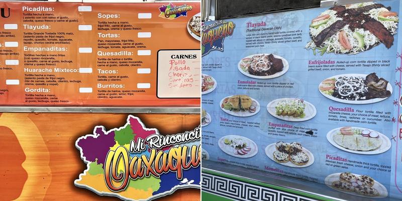 Mi rinconcito Oaxaqueño Menu