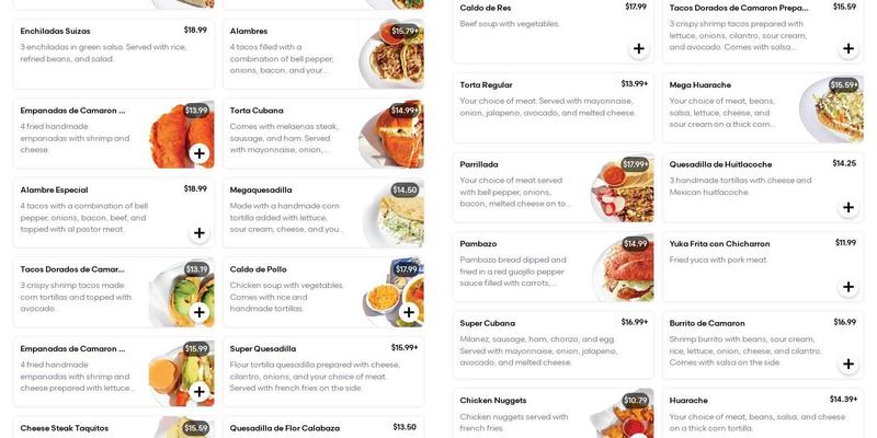 El Palacio Del Sabor Restaurant #2 Menu