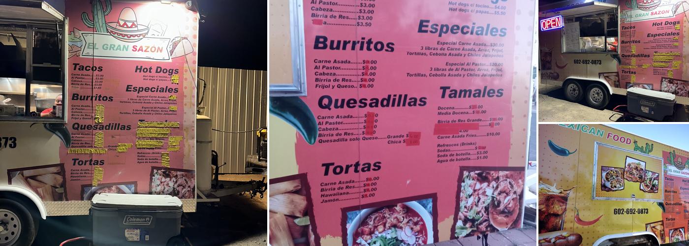 El Gran Sazon Menu