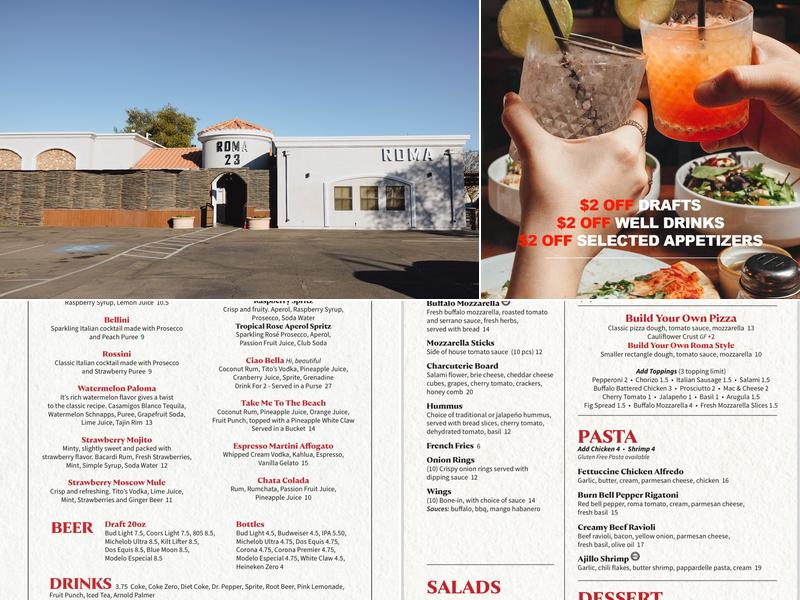 Roma23 Menu