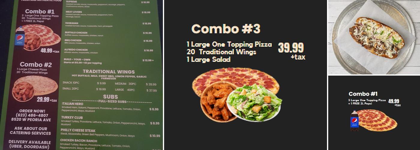 Mike's Pizza Menu