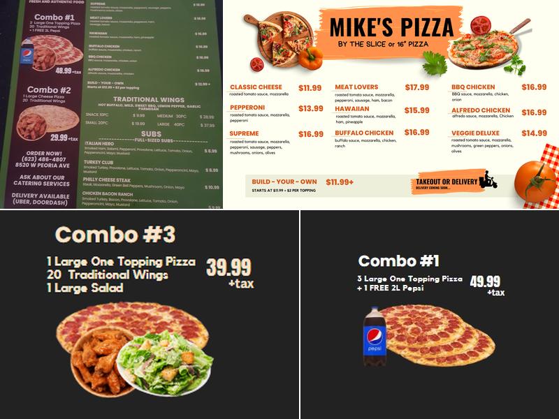 Mike's Pizza Menu