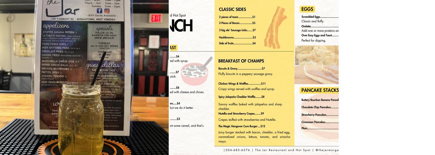 The Jar Restaurant and Hot Spot Menu