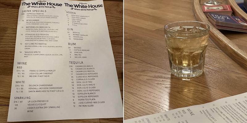 O’SHUCKS White House Menu