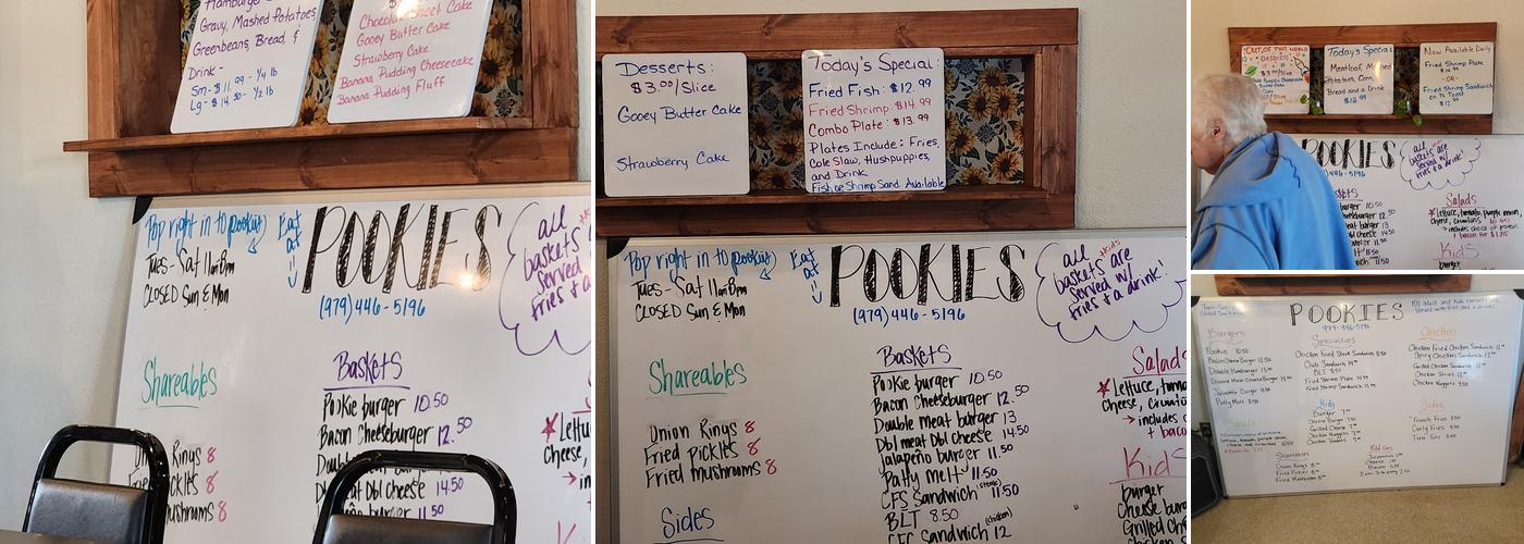 Pookies Menu