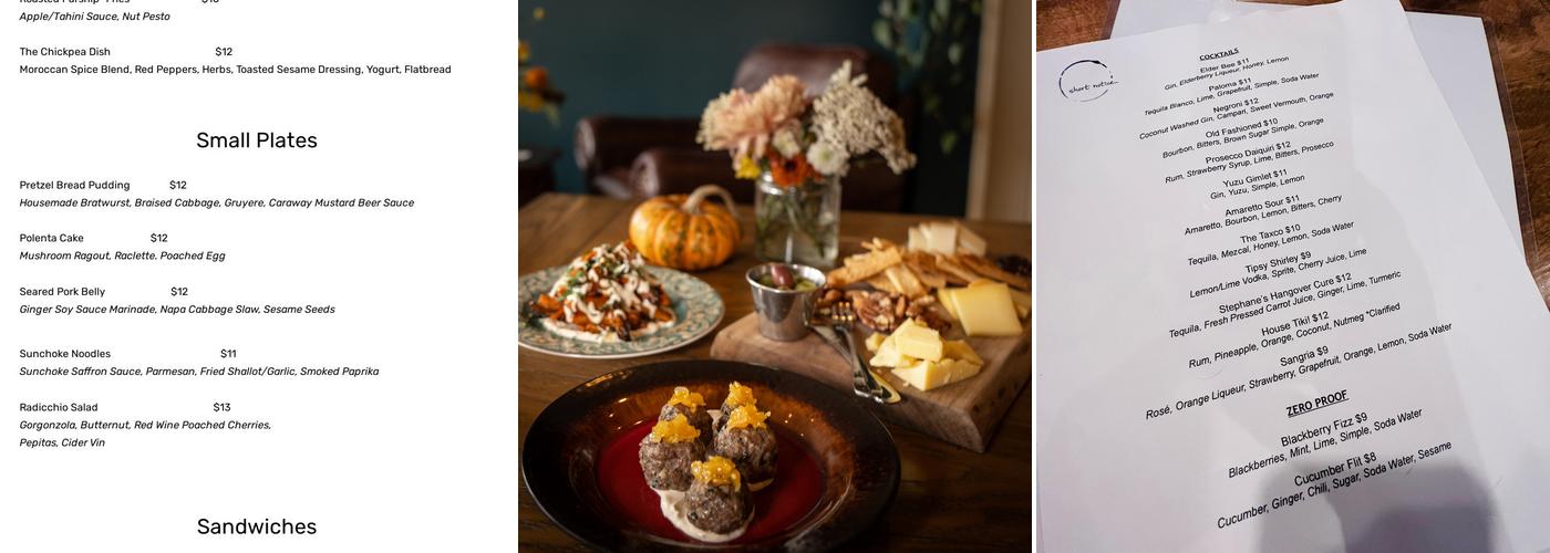 Short Notice Menu