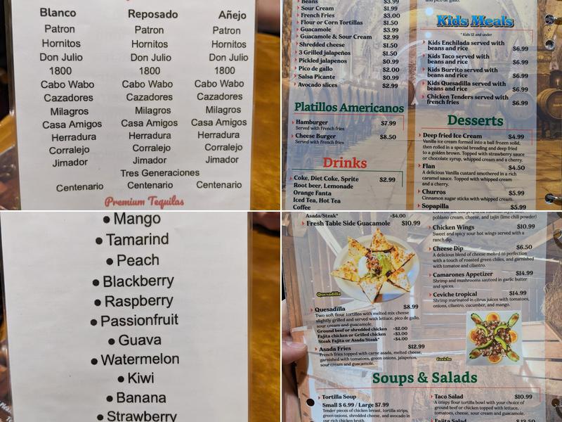 Rancho Viejo Menu