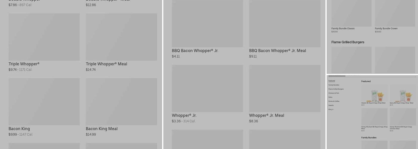 Burger King Menu