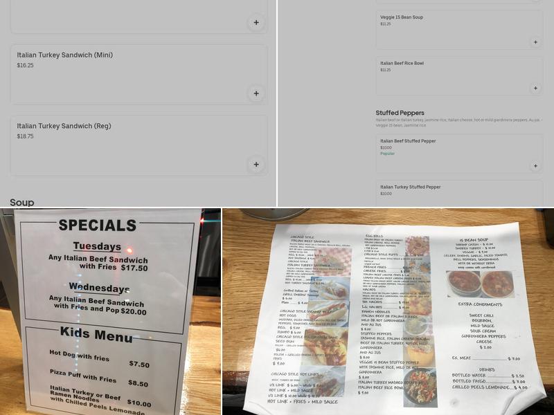 MAX ITALIAN BEEF SHOP Menu
