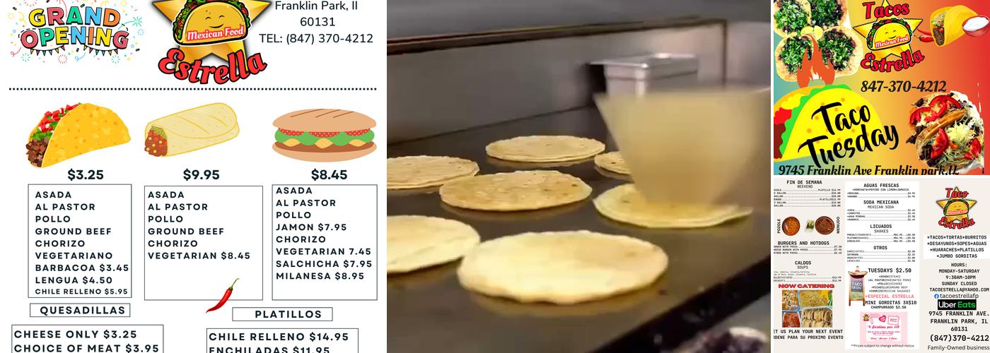 TACO ESTRELLA Menu