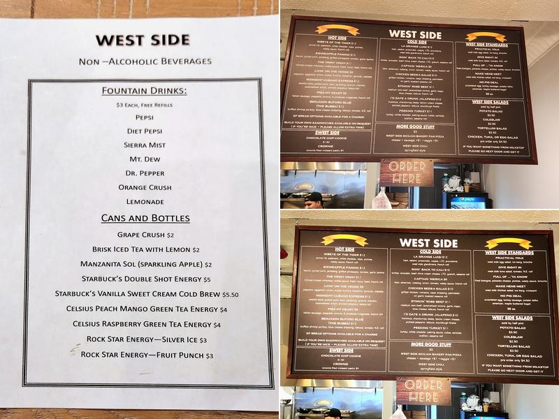 West Side Menu
