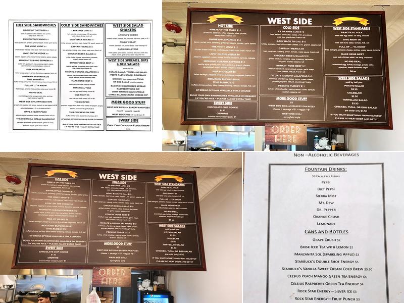 West Side Menu