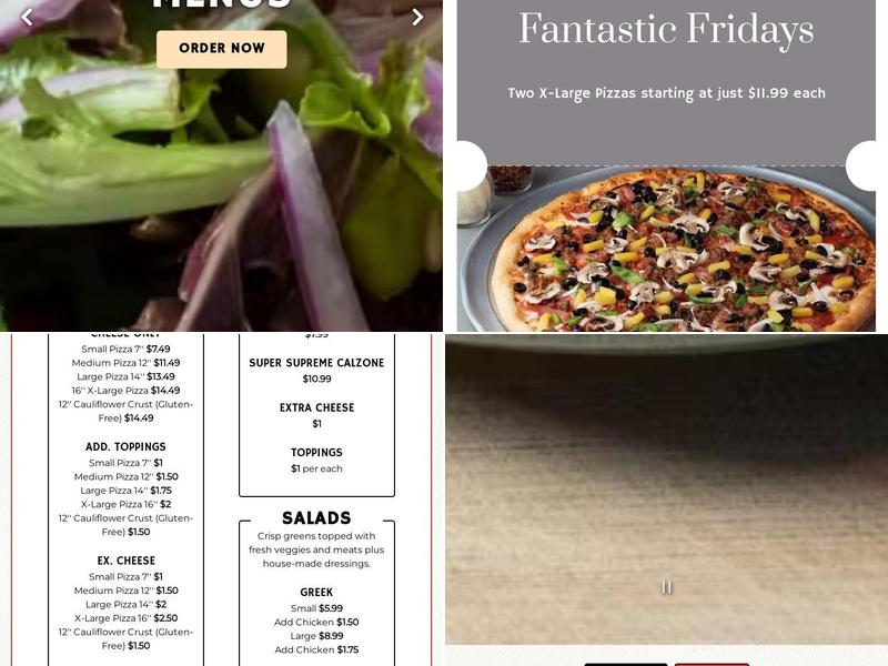 Sanpeggio's Pizza Menu