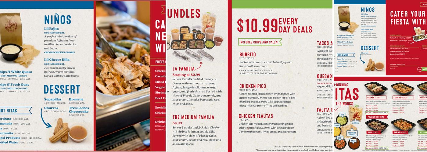Fajita Pete's - Ross Park Menu