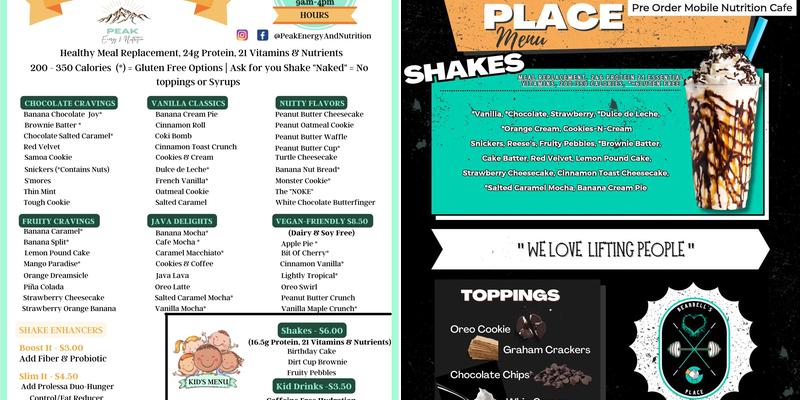 BEARBELLS PLACE Menu