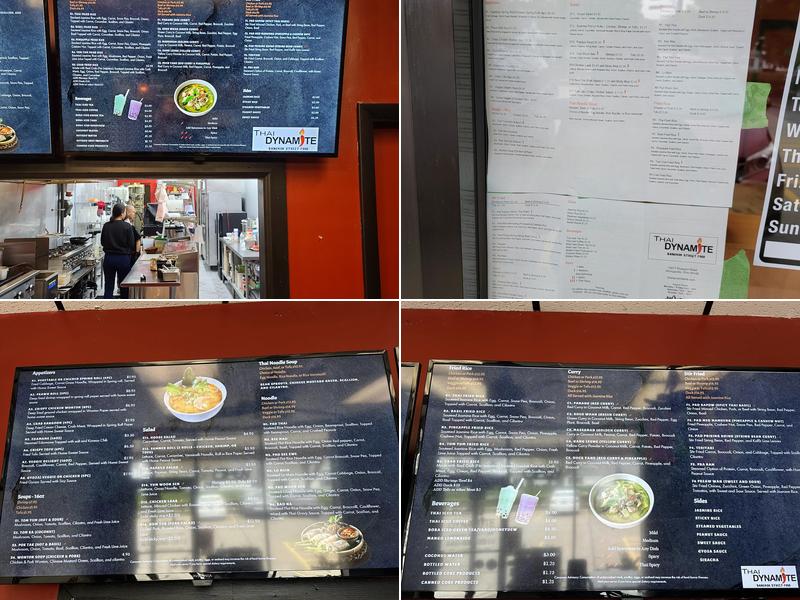 Thai Dynamite Menu