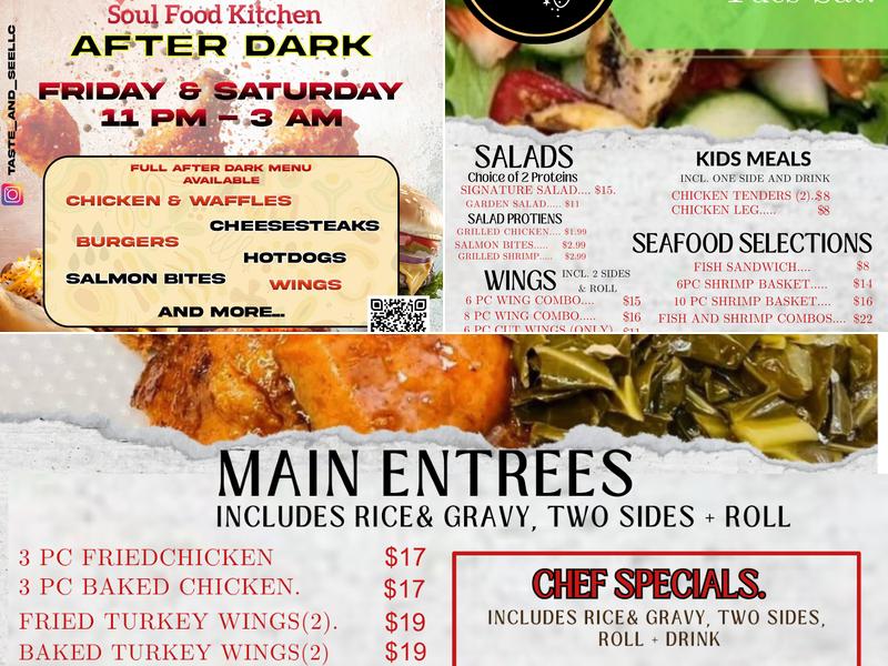 Just A Touch Soul Food Restaurant Menu