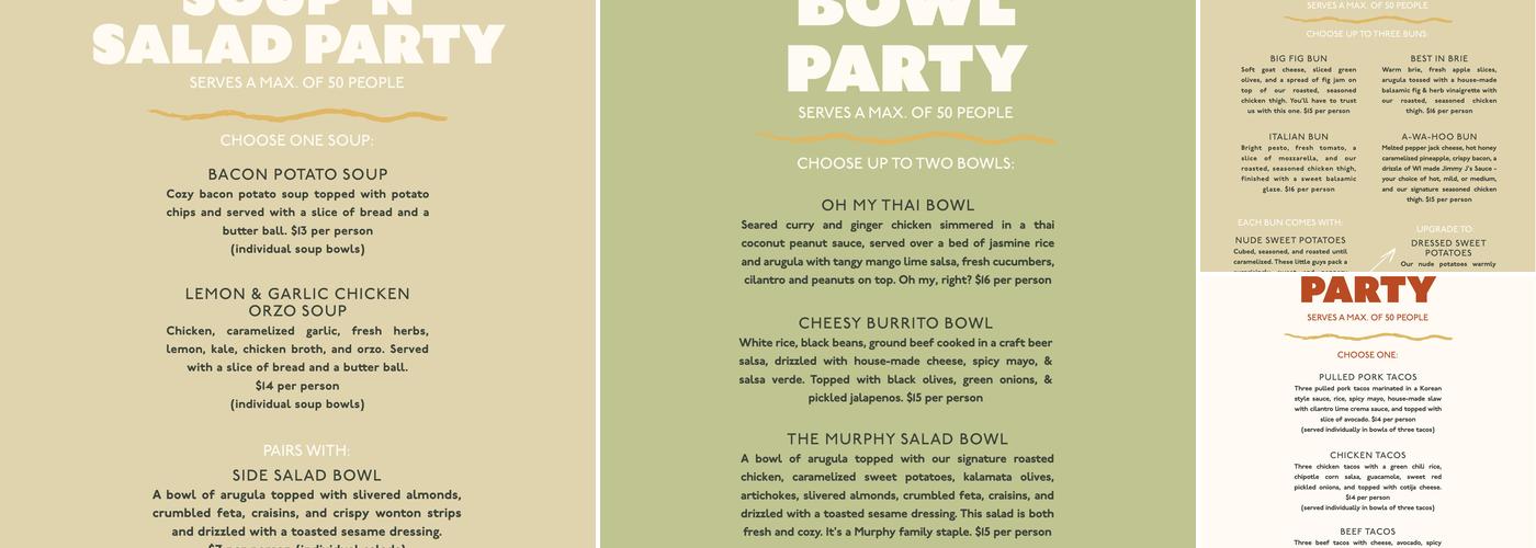 the Kitchen Table Menu