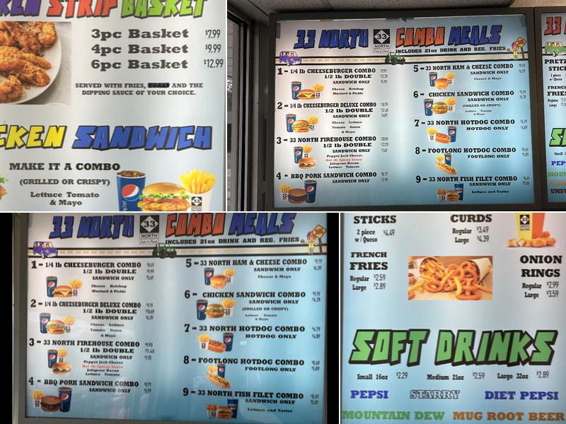 33 North Eats & Treats Menu