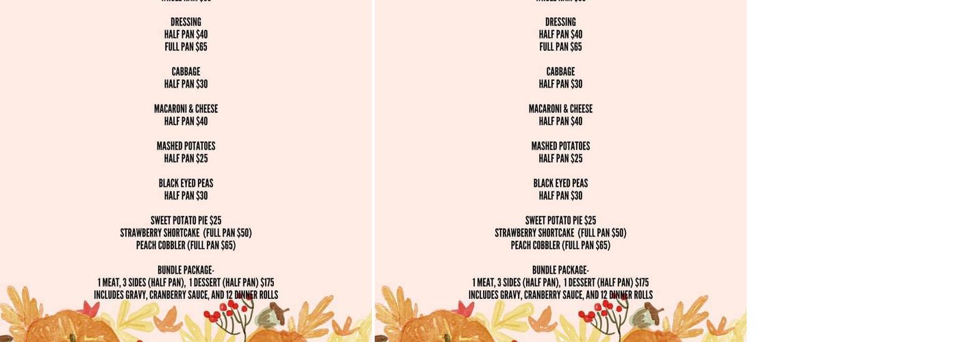 Z’s MAGIC KITCHEN Menu