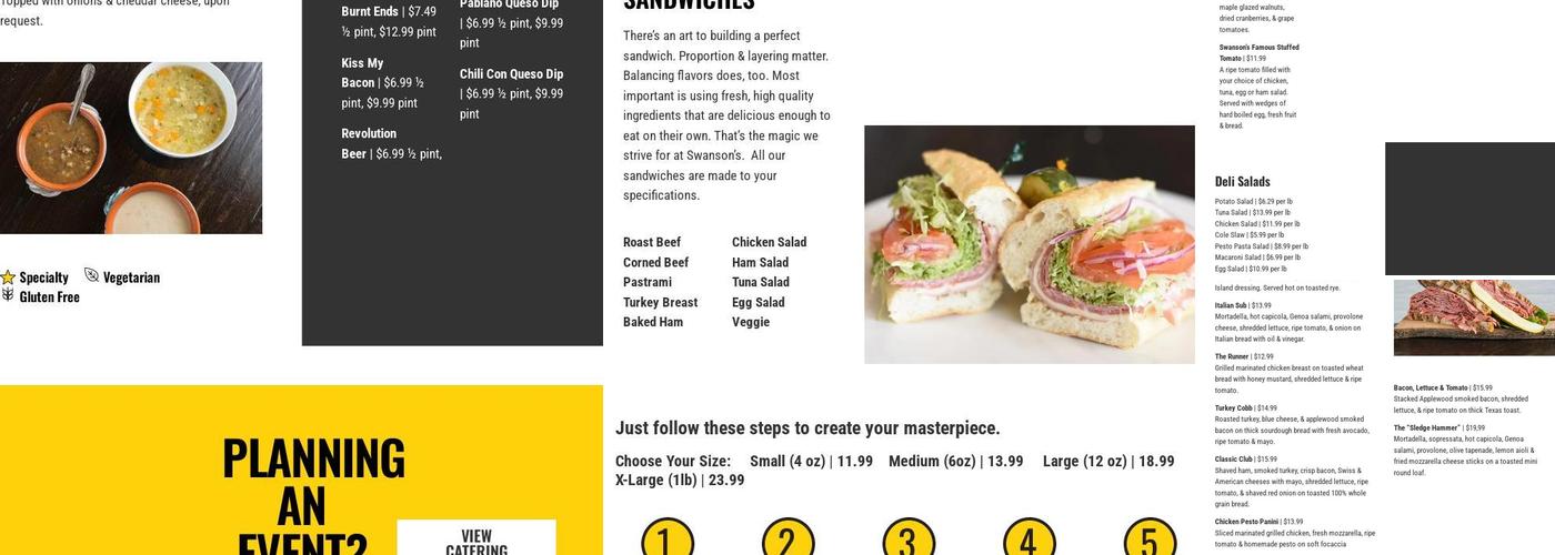 Swanson's LaGrange Menu