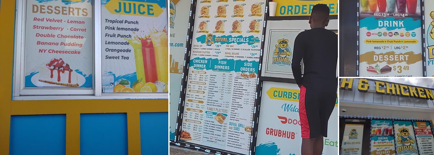Duval Fish & Chicken Menu