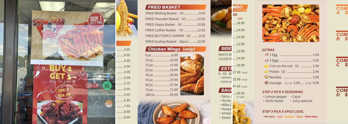 Super Crab - Jacksonville Menu