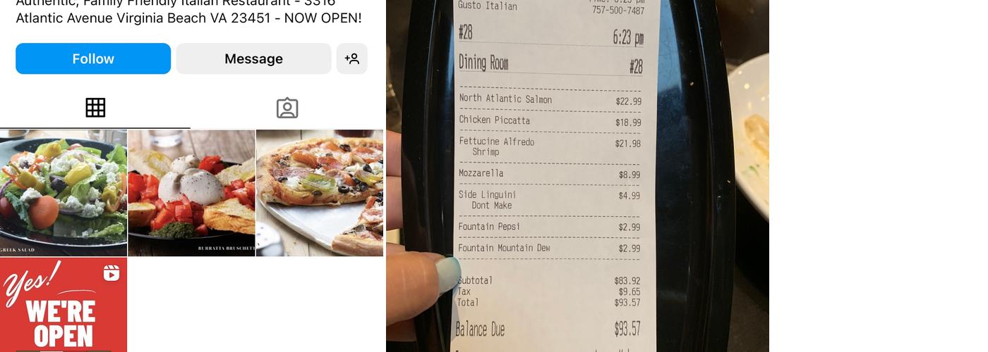 TUSO Italian Grill Menu