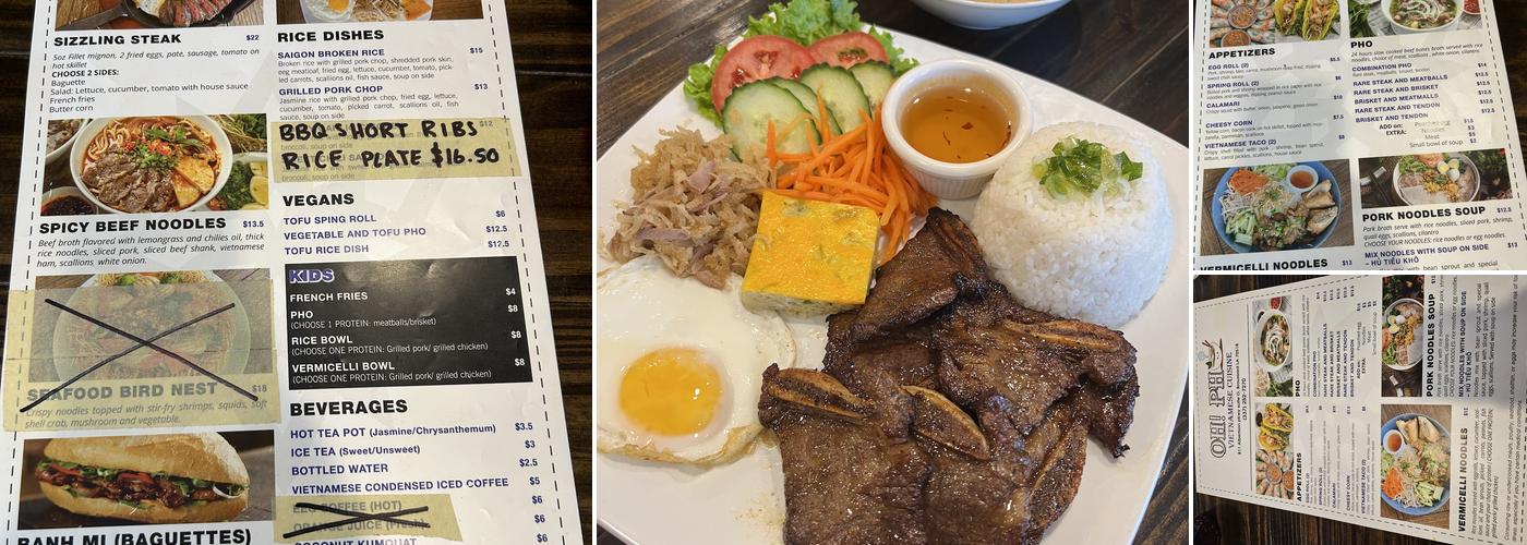 Oh! Pho Menu