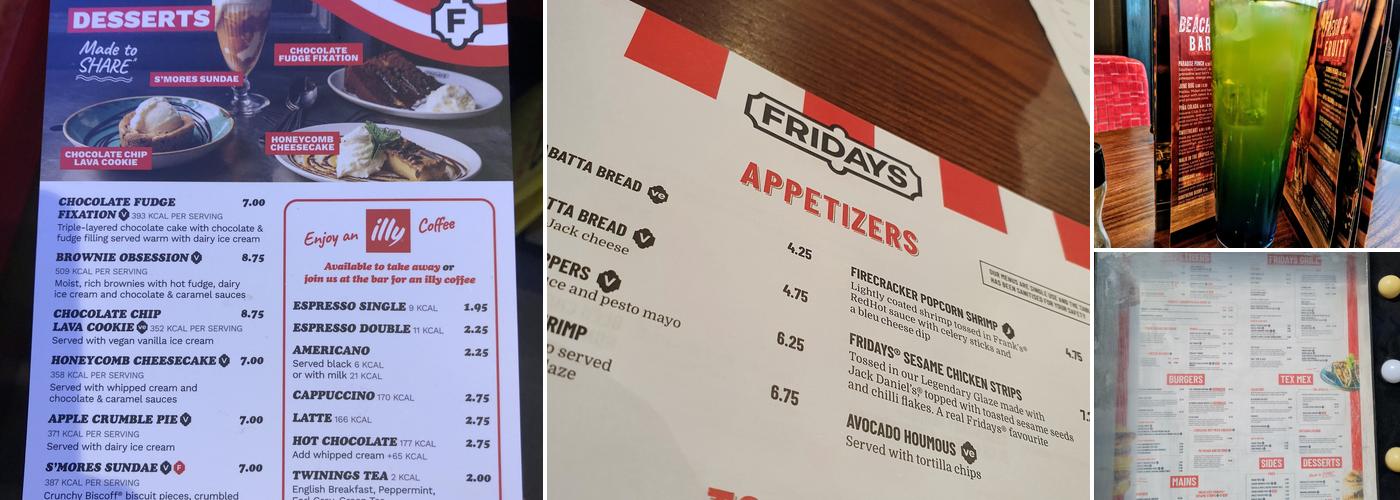 TGI Fridays - Walsall Menu