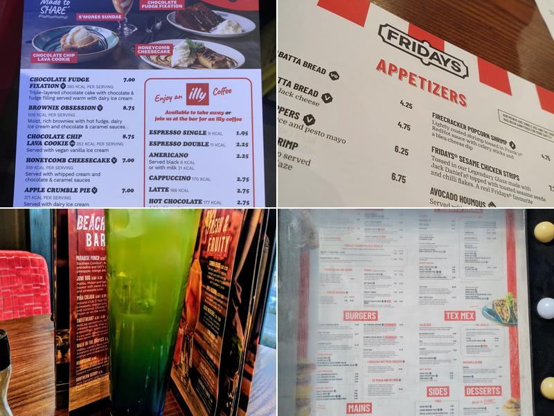 TGI Fridays - Walsall Menu